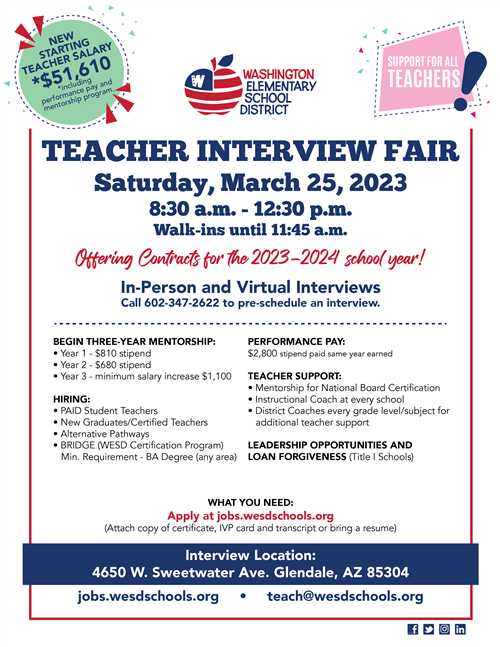 March 2023 Teacher Interview Fair